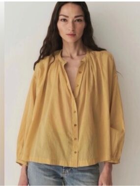 DÔEN The Jane Blouse in Palomino - Size Small